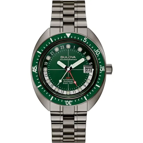 GMT Watch - Dial , male, Sizes: ONE SIZE - Bulova - Modalova