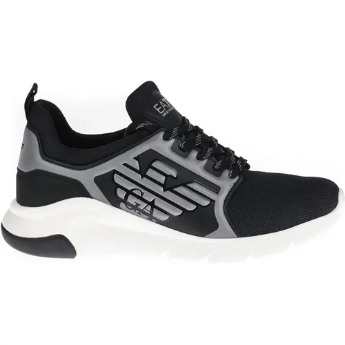 Racer Reflex Sneakers Schwarz Grau , Herren, Größe: 40 EU - Emporio Armani EA7 - Modalova