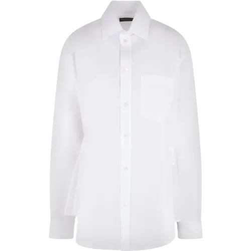 Loose-Fit Poplin Shirt , female, Sizes: S, 2XS - Balenciaga - Modalova