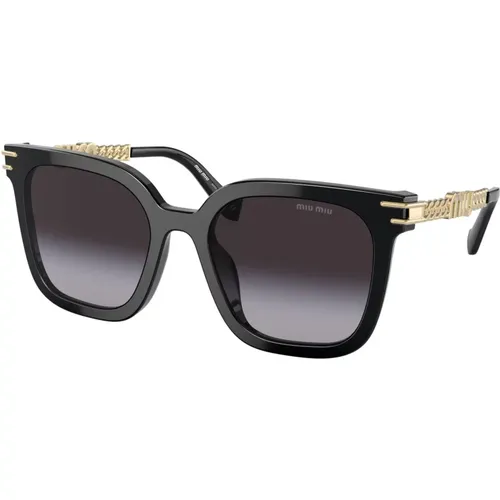 Grey Shaded Sunglasses , female, Sizes: 55 MM - Miu Miu - Modalova
