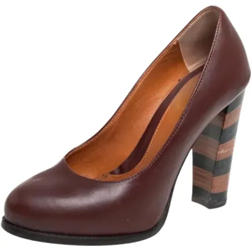 Pre-owned Leather heels , female, Sizes: 2 UK - Fendi Vintage - Modalova