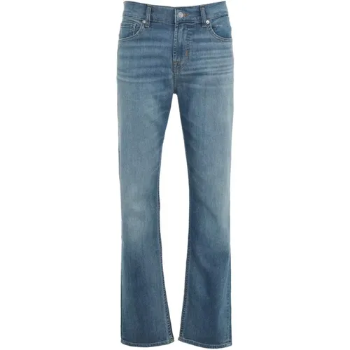 Slim Fit Jeans mit Logo-Details , Herren, Größe: W34 - 7 For All Mankind - Modalova