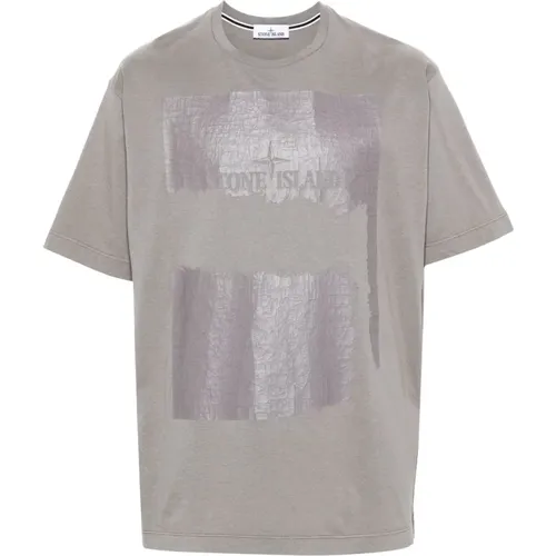 Dove Grey T-shirts and Polos , male, Sizes: S, L, M - Stone Island - Modalova