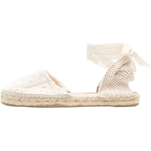 Macramé Baumwoll Espadrilles Slip-On Schuhe , Damen, Größe: 39 EU - Manebí - Modalova