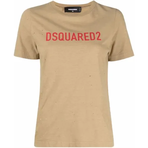Beige Regular Fit T-Shirt Dsquared2 - Dsquared2 - Modalova