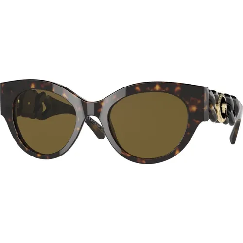 Havana/ Sunglasses , female, Sizes: 52 MM - Versace - Modalova