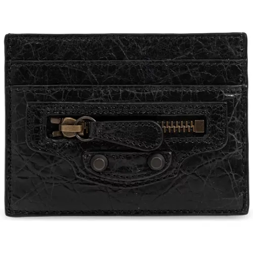 Leather Card Holder , female, Sizes: ONE SIZE - Balenciaga - Modalova