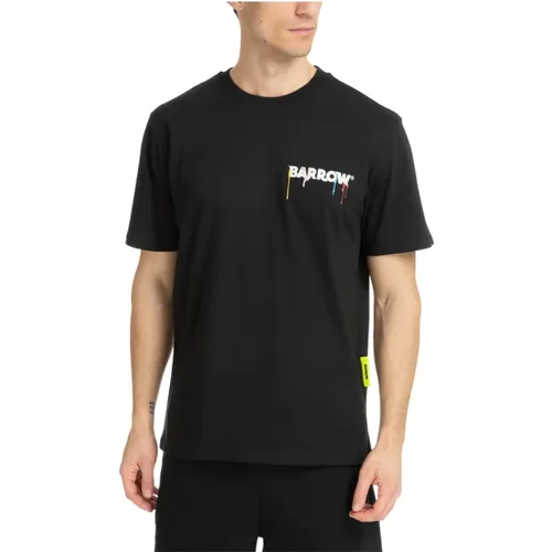 Gemustertes Logo T-Shirt , Herren, Größe: L - Barrow - Modalova