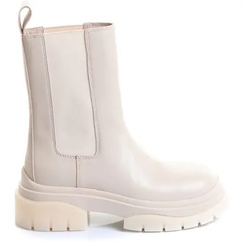 Chelsea Boots, White Leather Model , female, Sizes: 5 UK, 6 UK, 3 UK, 4 UK - Ash - Modalova