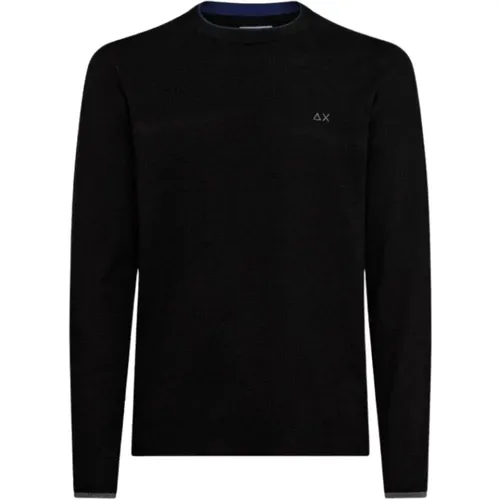 Double Rib Round Sweater , male, Sizes: S, 3XL - Sun68 - Modalova