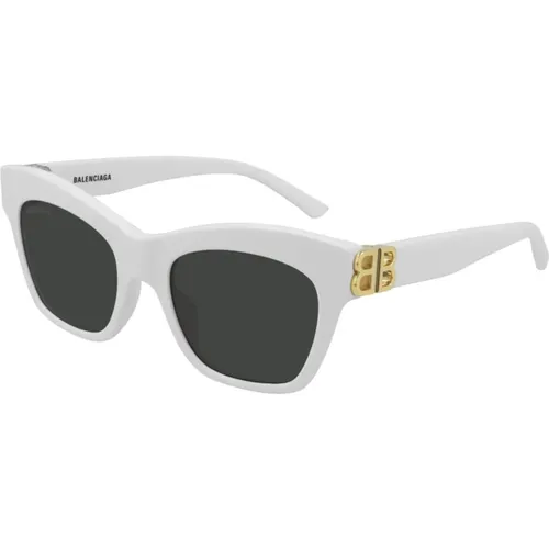 Weiße/Graue Sonnenbrille,Sonnenbrille - Balenciaga - Modalova