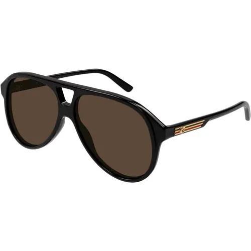 Vintage Inspired Pilot Sunglasses , unisex, Sizes: 59 MM - Gucci - Modalova
