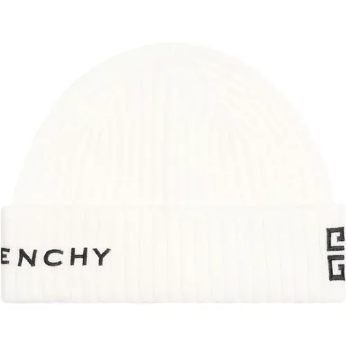 G Logo Beanie Hat Ivory Black , Herren, Größe: ONE Size - Givenchy - Modalova