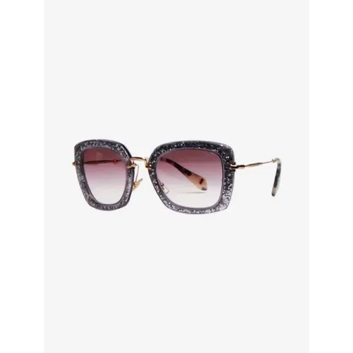 Pre-owned Glass sunglasses , female, Sizes: ONE SIZE - Miu Miu Pre-owned - Modalova