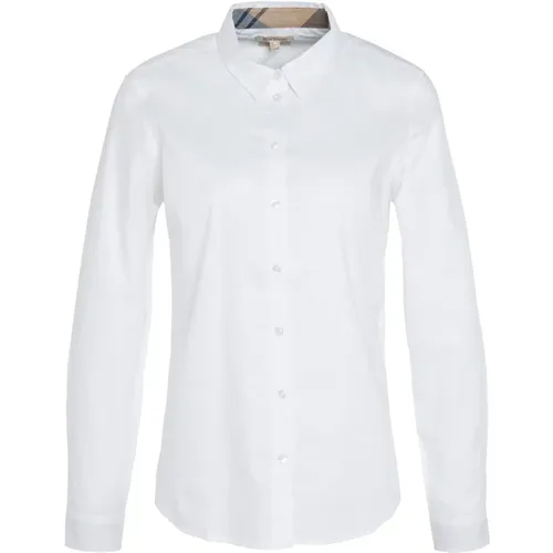 Elegante Oxford Baumwollbluse mit Femininen Details , Damen, Größe: XS - Barbour - Modalova