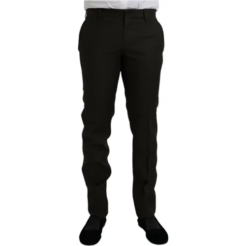 Dunkelbraune Slim Fit Anzughose - Dolce & Gabbana - Modalova