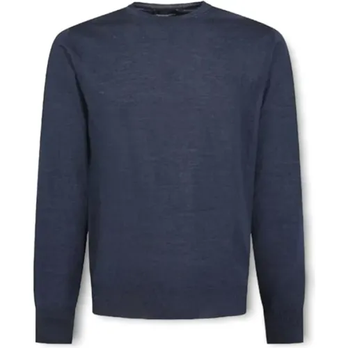 Men`s Knitted Round Neck Pullover , male, Sizes: L - Emporio Armani - Modalova