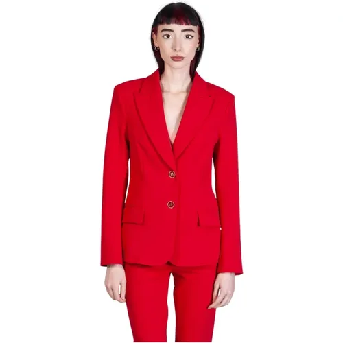 Roter Crêpe Blazer mit zeitloser Eleganz , Damen, Größe: S - Blugirl - Modalova