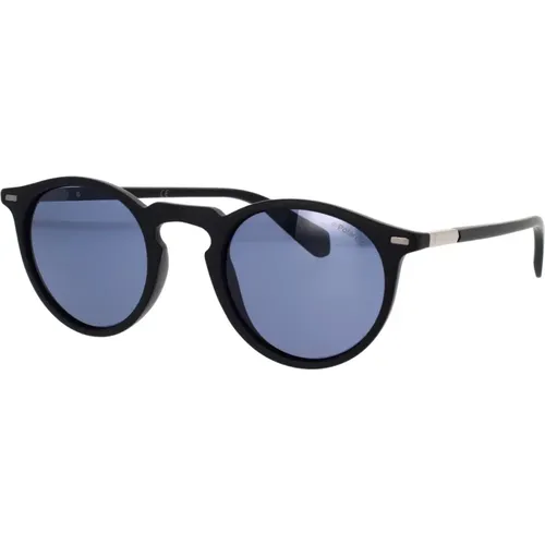 Round Blue Polarized Sunglasses , unisex, Sizes: 47 MM - Polaroid - Modalova