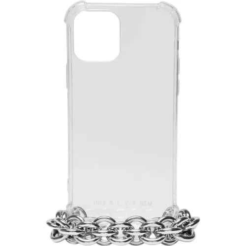 Luxuriöse transparente iPhone 12 Hülle mit silberner Aluminiumkette - 1017 Alyx 9SM - Modalova