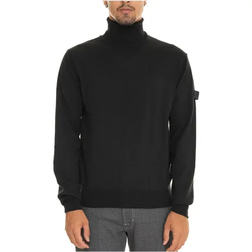 Rollkragenpullover mit Ellbogenpatches , Herren, Größe: 2XL - Peuterey - Modalova