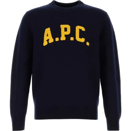 Midnight Blue Wool Sweater A.P.C - A.P.C. - Modalova