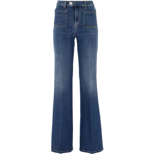 High Waisted Power Stretch Denim Jeans , Damen, Größe: W27 - pinko - Modalova