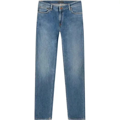 Slim Fit Denim Jeans , Herren, Größe: W34 - Nudie Jeans - Modalova