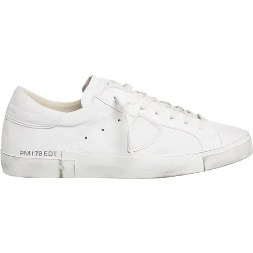 Authentic Leather Sneakers , male, Sizes: 11 UK, 8 UK, 5 UK, 6 UK, 12 UK, 9 UK, 10 UK - Philippe Model - Modalova