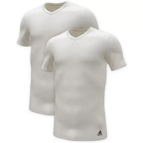 T-Shirt Kurzarmshirt mit V-Ausschnitt 2er Pack , Herren, Größe: S - Adidas - Modalova