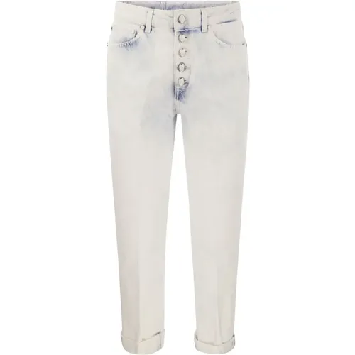 Weite Jeans mit Schmuckknöpfen , Damen, Größe: W24 - Dondup - Modalova