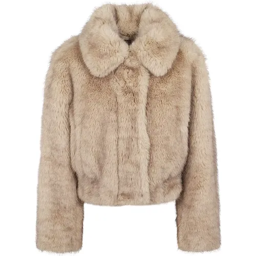 Luxuriöse Faux Fur Shearling Jacke - STAND STUDIO - Modalova