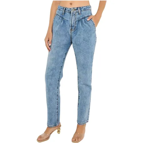 Blaue Marmor High Waist Jeans - One Teaspoon - Modalova