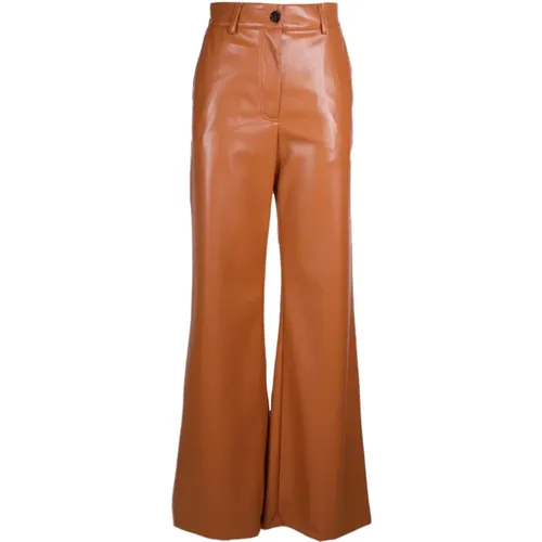 Faux Leather Palazzo Pants , female, Sizes: XS - Jucca - Modalova