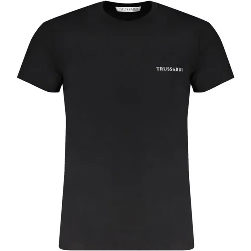 Cotton T-Shirt with Print Logo , male, Sizes: M, XL, 2XL, L, S - Trussardi - Modalova