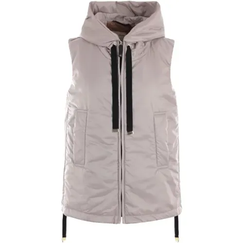 Light Grey Nylon Hooded Jacket , female, Sizes: 2XS, S - Max Mara - Modalova