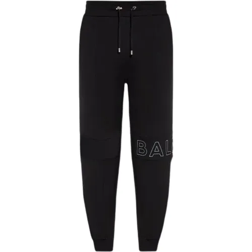 Schwarze Baumwoll-Jogginghose Elastischer Bund - Balmain - Modalova