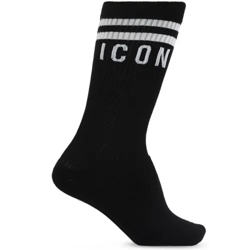 Ikonic Mid Crew Socken für Männer , Herren, Größe: M - Dsquared2 - Modalova