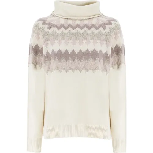 Geometrischer Muster Turtleneck Jumper , Damen, Größe: XS - PANICALE - Modalova