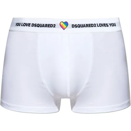 Boxershorts mit Logo , Herren, Größe: M - Dsquared2 - Modalova