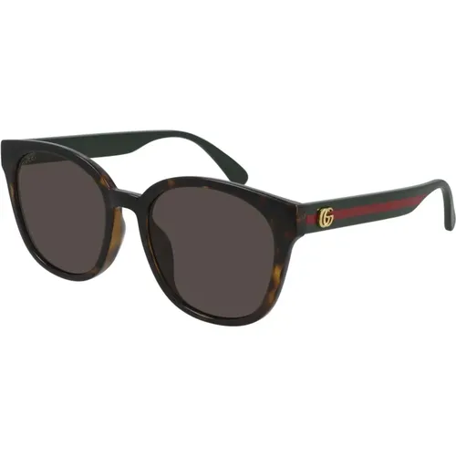 Havana/Braune Sonnenbrille,Schwarze Grün/Dunkelgraue Sonnenbrille - Gucci - Modalova