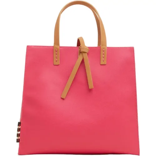 Solid Color Bag with Adjustable Strap and Zip Closure , female, Sizes: ONE SIZE - Manila Grace - Modalova