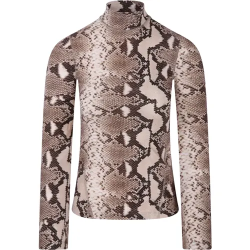 Python Print Flare Sleeve Top , Damen, Größe: M - Stella Mccartney - Modalova