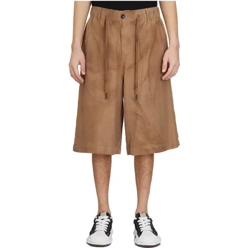 Viskose Leinen Bermuda Shorts , Herren, Größe: L - Andrea Ya’aqov - Modalova