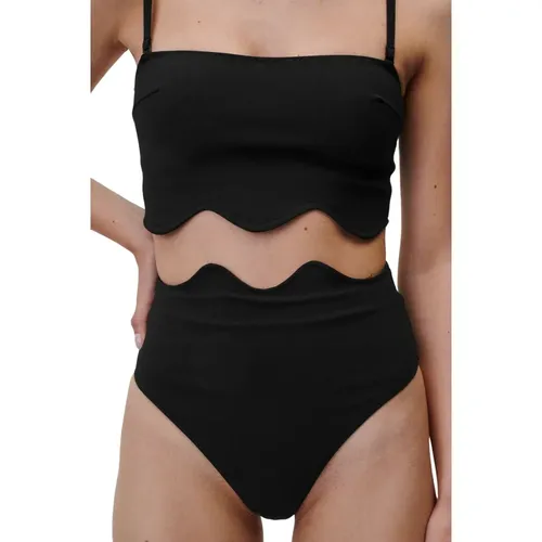 Rüschen High-Waist Bikini Unterteil , Damen, Größe: XS - Undress Code - Modalova