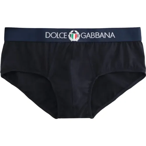 Logoelastische Baumwoll-Slips , Herren, Größe: 2XL - Dolce & Gabbana - Modalova