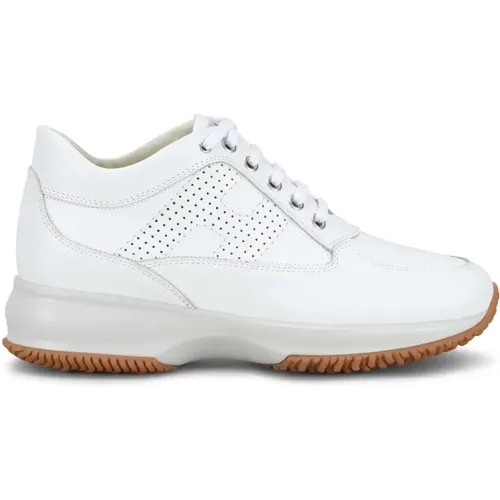 Weiße Leder Interactive Sneakers , Damen, Größe: 39 EU - Hogan - Modalova