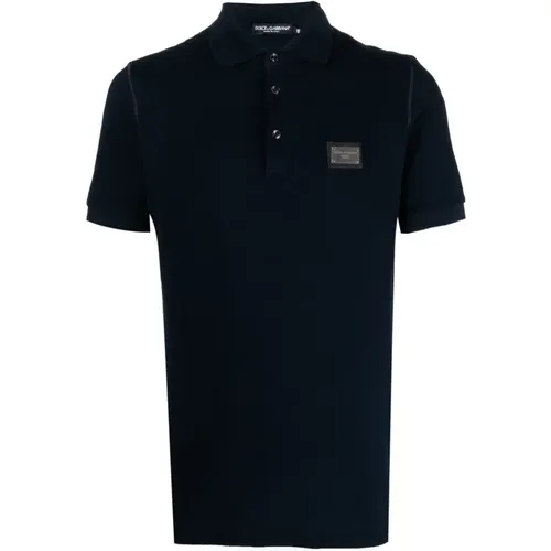 Blaue T-Shirts und Polos , Herren, Größe: S - Dolce & Gabbana - Modalova