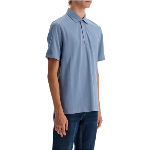 Klassisches Pique Polo Shirt , Herren, Größe: M - BRUNELLO CUCINELLI - Modalova