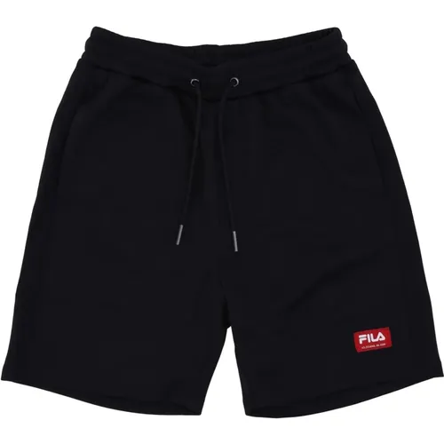 Schwarze Beauty Elastische Taille Shorts , Herren, Größe: XL - Fila - Modalova